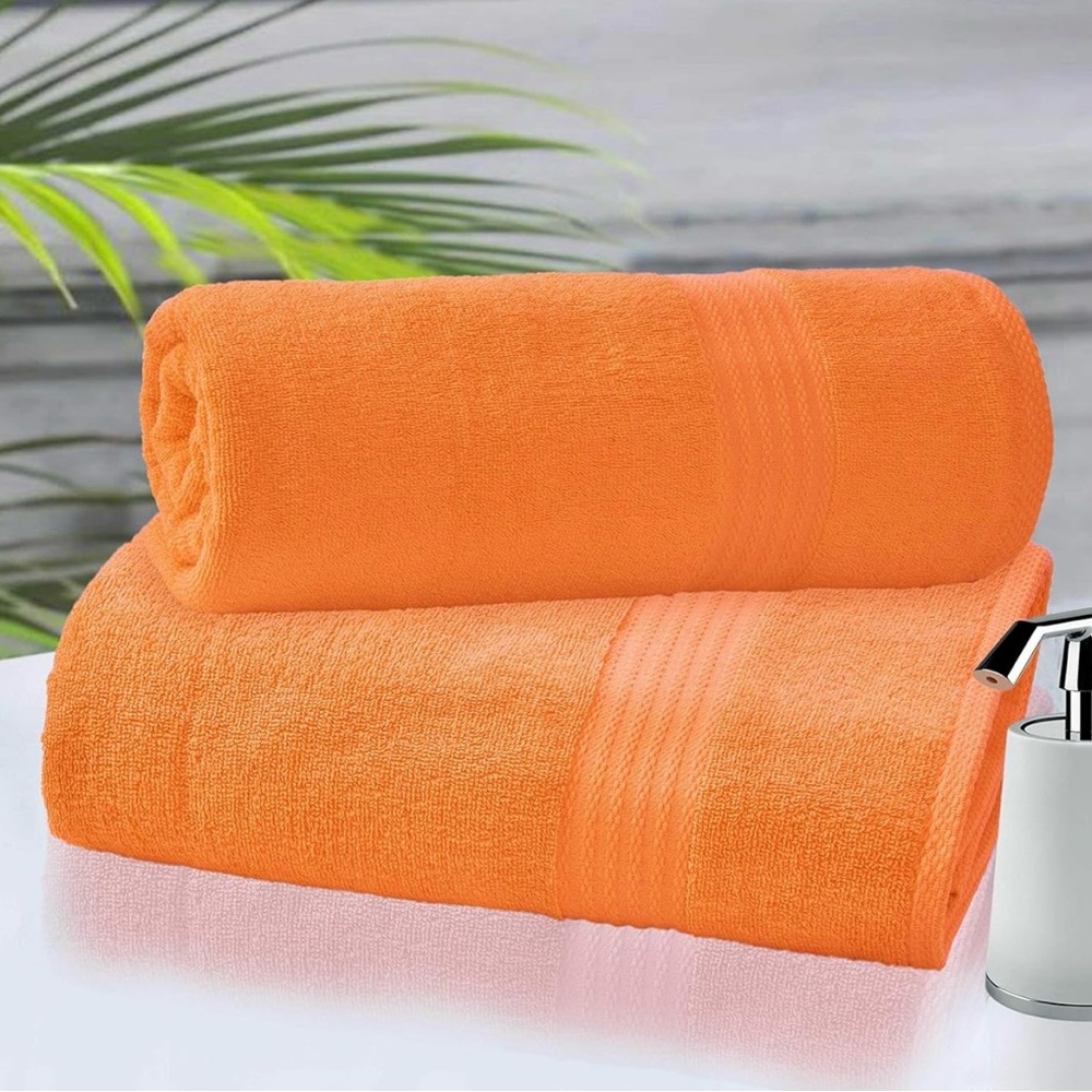 GLAMBURG Premium Cotton Oversized 2 Pack Bath Sheet 35x70-100% Pure Cotton New